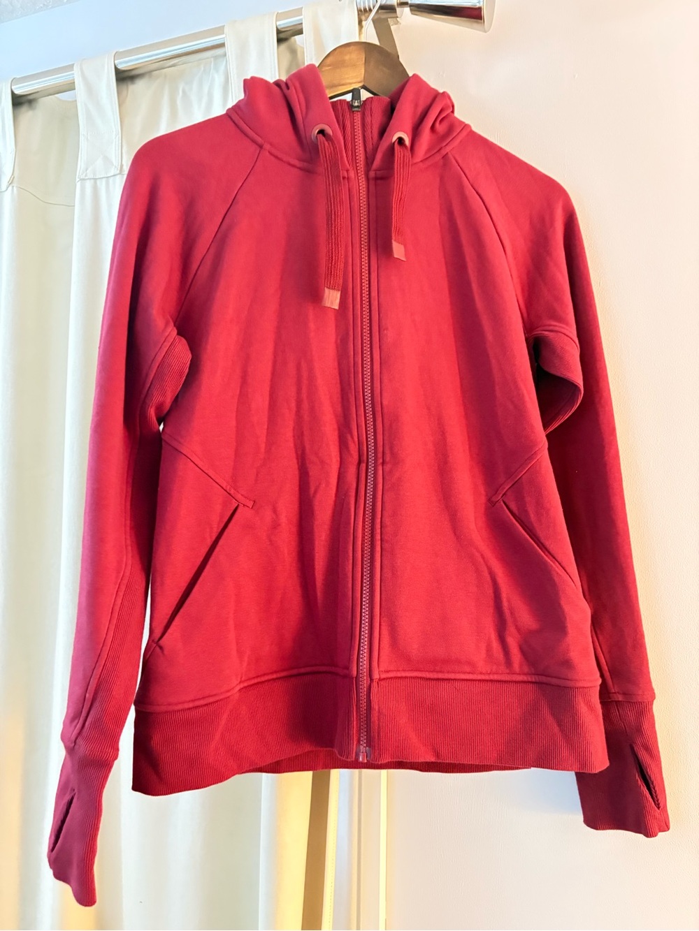 Athleta Women's Red Full-Zip Hoodie - size M